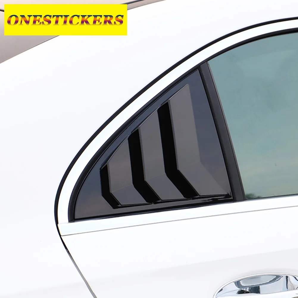 For Mercedes Benz A Class W177 V177 A180 A200 A220 A250 Sedan 2019-2022 ABS Car Rear Window Triangle Shutters Louver Trim Cover