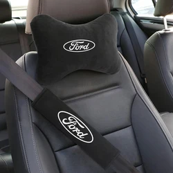 1/2/4PCS Car Seat Cervical Spine Neck Pillow Shoulder Pad Accessories For Ford Fiesta Focus mk2 mk3 Ranger Mondeo mk4 S-MAX Kuga