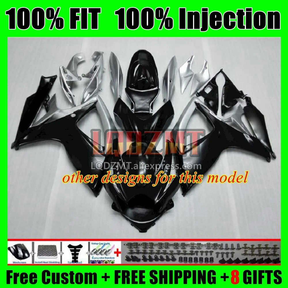 Injection Body For SUZUKI GSXR600 Glossy red K6 GSXR750 GSXR 600 750 4No.19 GSX R750 GSXR-750 06 07 GSX-R600 2006 2007 Fairing