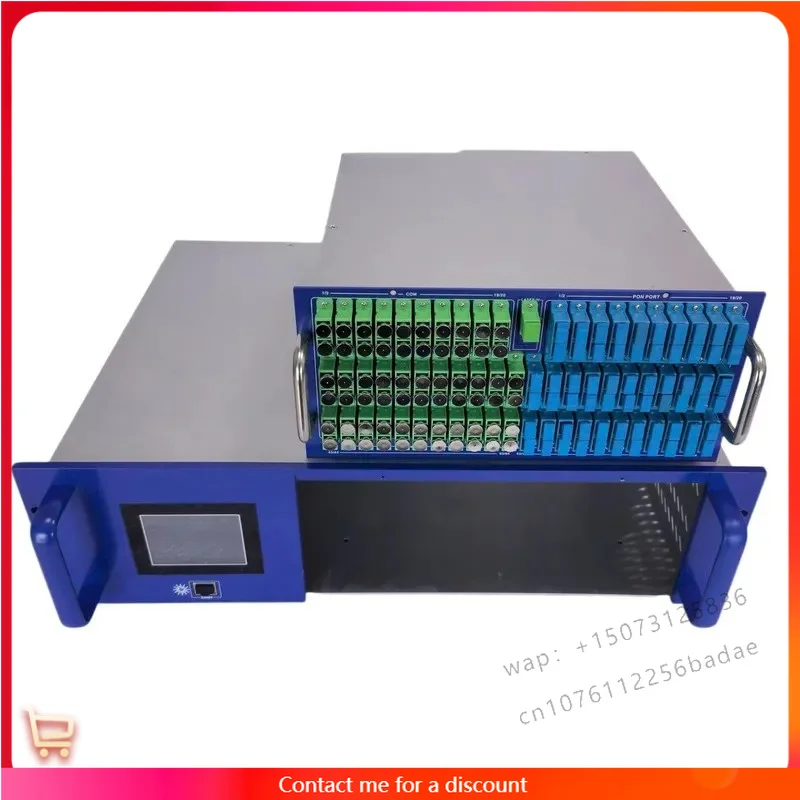 Fullwell 10G XGS-PON EYDFA EDFA 64 port 22 23dBM CATV FWAP-XGS-64X22 WDM SC/APC-SC/UPC dual AC power supply