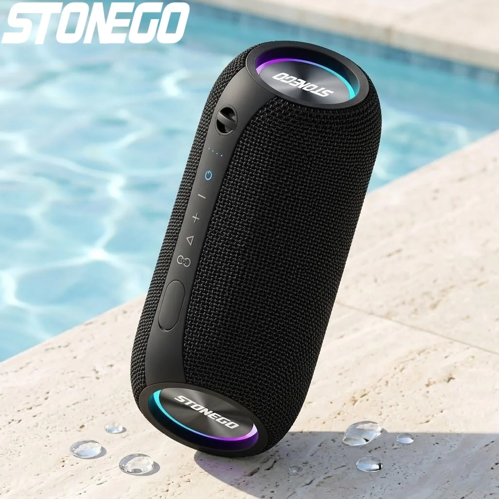 

Портативные Bluetooth-колонки в стиле панк с прозрачным корпусом, двойные динамики, LED-подсветка, мощный бас