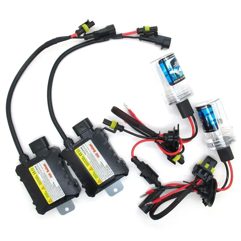 H7 35 واط 55 واط H3 H4 H8 H9 H11 HID زينون ضوء تحويل عدة المصباح لمبة سليم الصابورة 4300 كيلو 6000 كيلو 8000 كيلو استبدال مصباح هالوجين