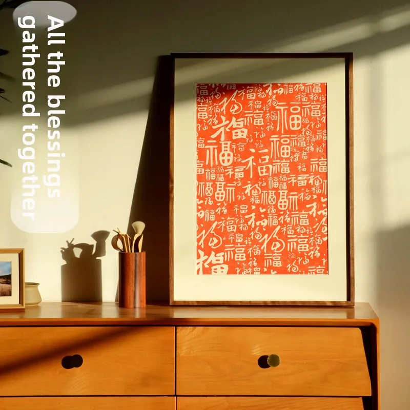 

Bu Gathered Lu Character Cross Stitch 2025 New Model Handmade Vertical Version for Living Room Bedroom Entrance Simple Be...