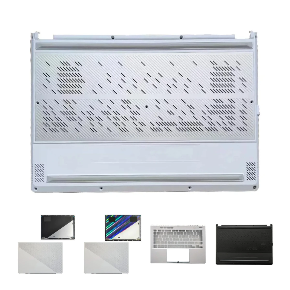 nuovo-per-rog-zephyrus-g14-ga40x-ga402-cover-posteriore-lcd-nera-poggiapolsi-scocca-inferiore-argento-cover-a-blu-e-cover-d-nera