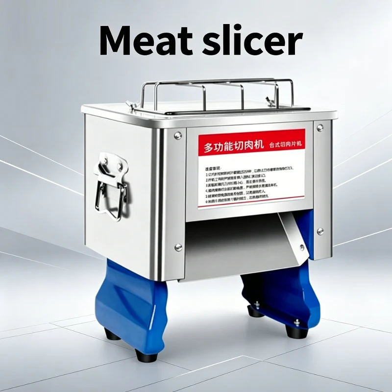 Meat Cutting Machine Commercial Household Electric Fish Beef Pork Meat Cutter Desktop Meat Slicer Dicing Machine 850W