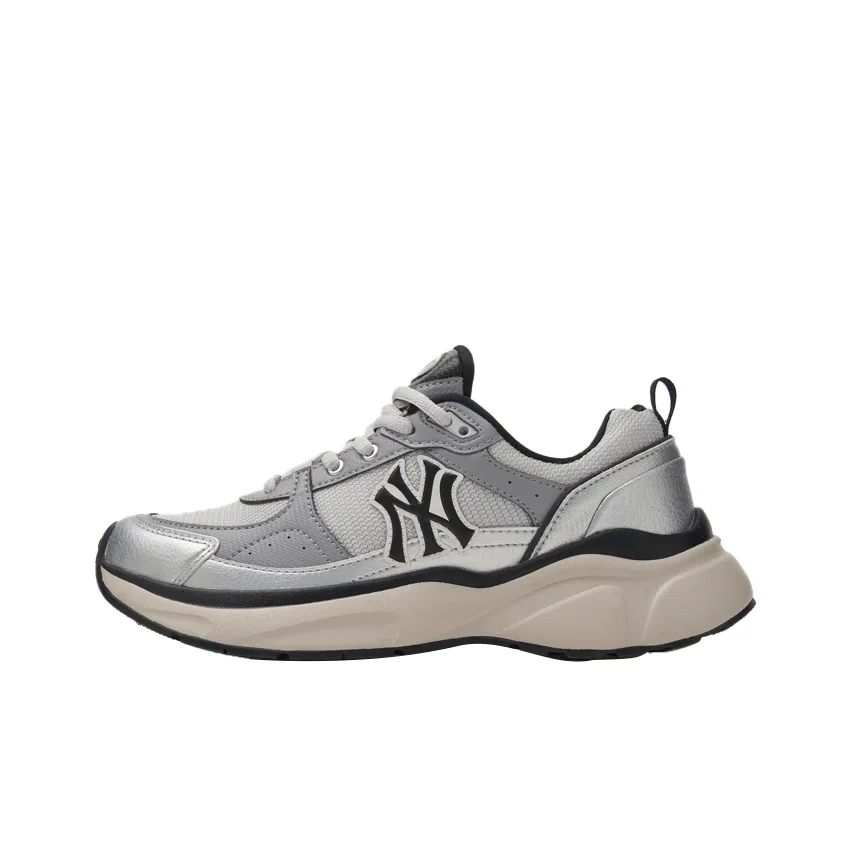 

MLB Chunky Runner Fastball Abrasion Resistant Low top Running Shoes Unisex White Gray Silver 3ARNFTB4N-50BKS