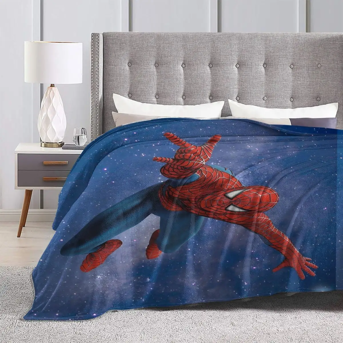 Spider Man Comic Blanket Miękki nowatorski pluszowy koc dla dziewczynek Chłopcy Wystrój domu Flanelowa narzuta na łóżko