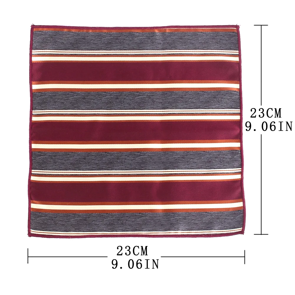 Woven Striped Pocket Square For Men Women Floral Chest Towel Hanky Gentlemen Hankies Men\'s Suit Handkerchief Pocket Towel Gifts