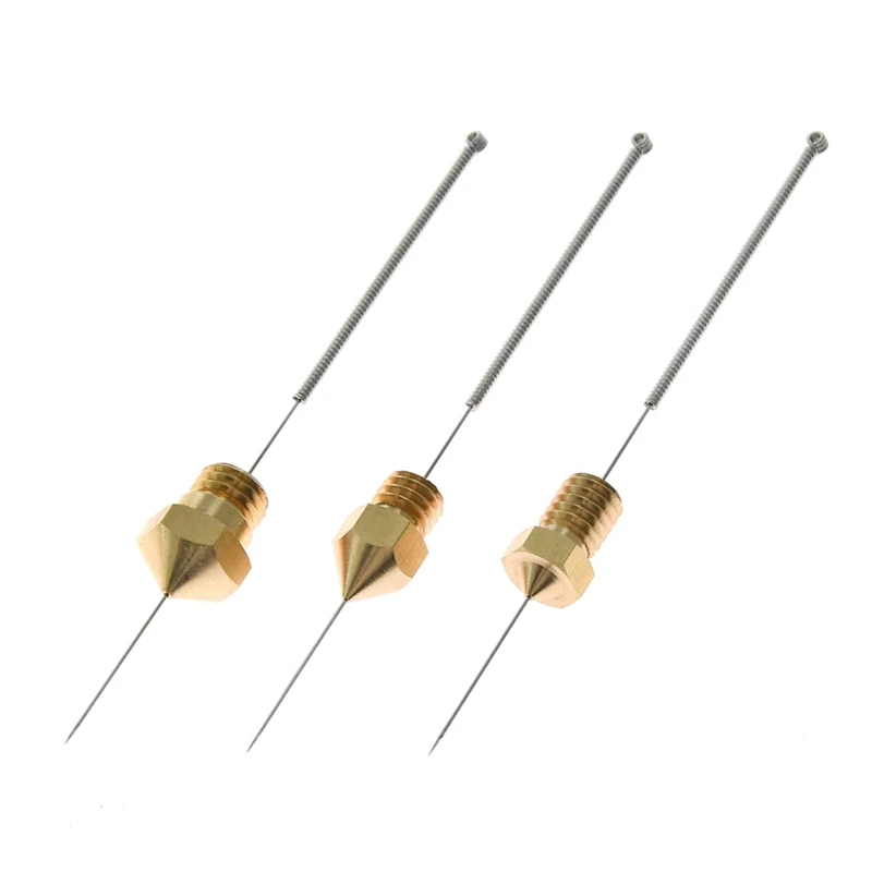 스테인레스 스틸 노즐 청소 바늘 도구 10 개, E3D 노즐 3D 프린터 용 0.2mm 0.25mm 0.3mm 0.35mm 0.4mm 드릴
