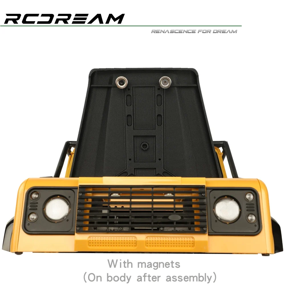 RCDream TD Hood Old-fashion bonnet 3D-Printed Mixed carbon For Wild-Defender RD110 RD90 RD130 / TRX4 DIY Option parts#D1A2-TD