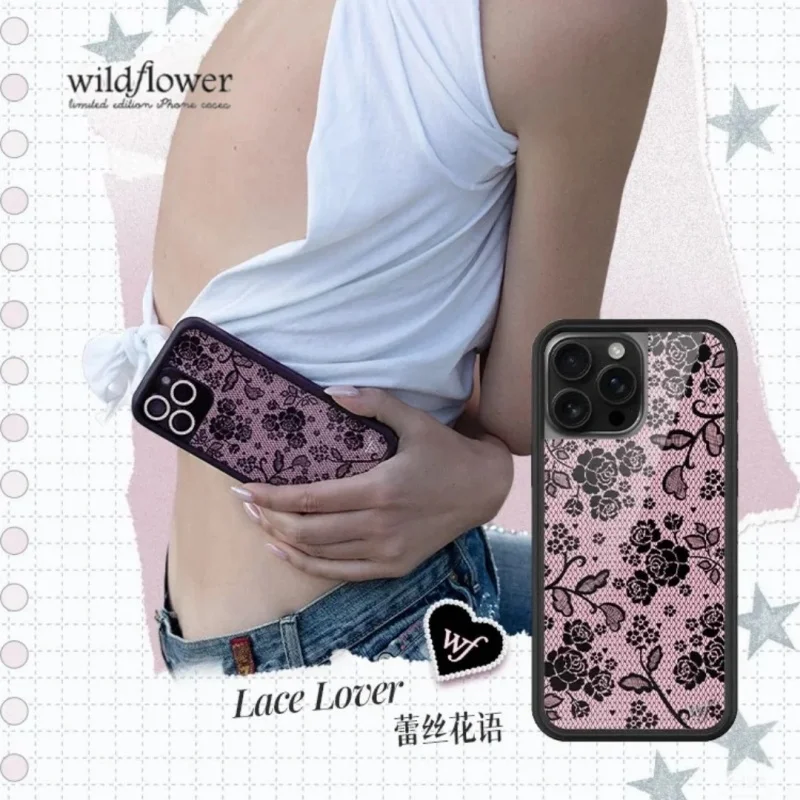 

wf Luxury Lace Lover Rose Floral Wildflower Phone Case For iPhone 16 15 14 13 12 Pro Max Plus wf sexy Flower Anti-Fall Cover﻿﻿﻿﻿