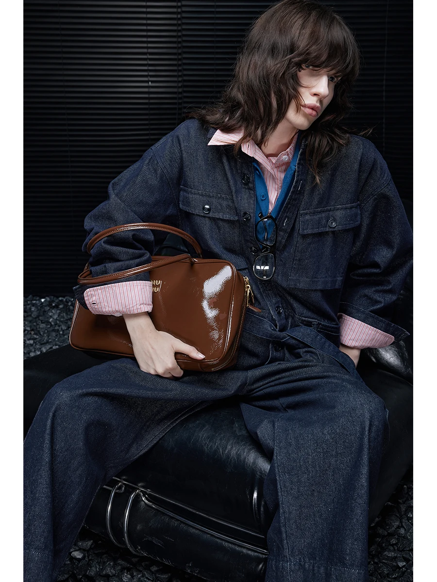 

Синий джинсовый комбинезон с широкими штанинами для женщин, свободный повседневный, в стиле лоу-эйр, осенняя новинка, уличный стиль, с высокой талией, длинные брюки, хлопок...