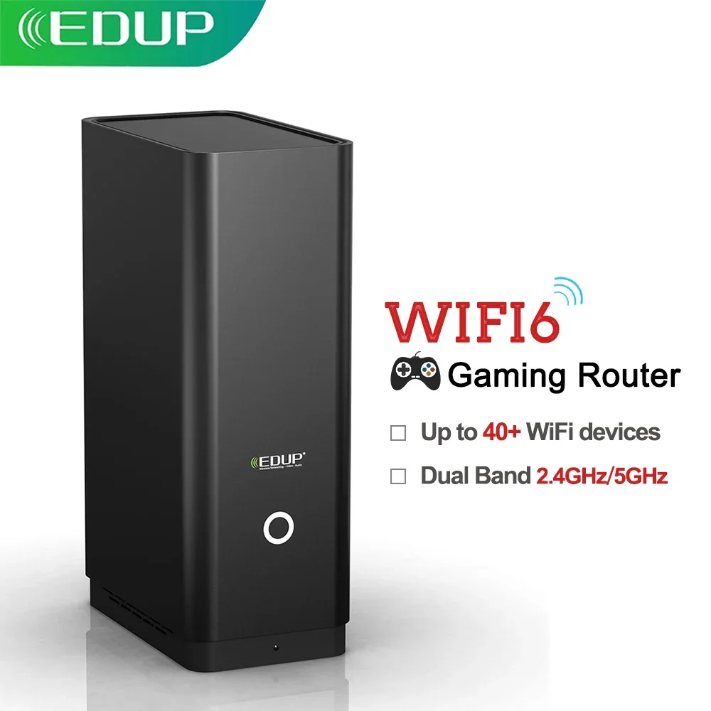 EDUP Router 1800Mbps Wireless WiFi 6 Gaming Dual Band 2.4G/5Ghz VPN Ethernet Gigabit Rate Internet AX1800 Router With WLAN LAN