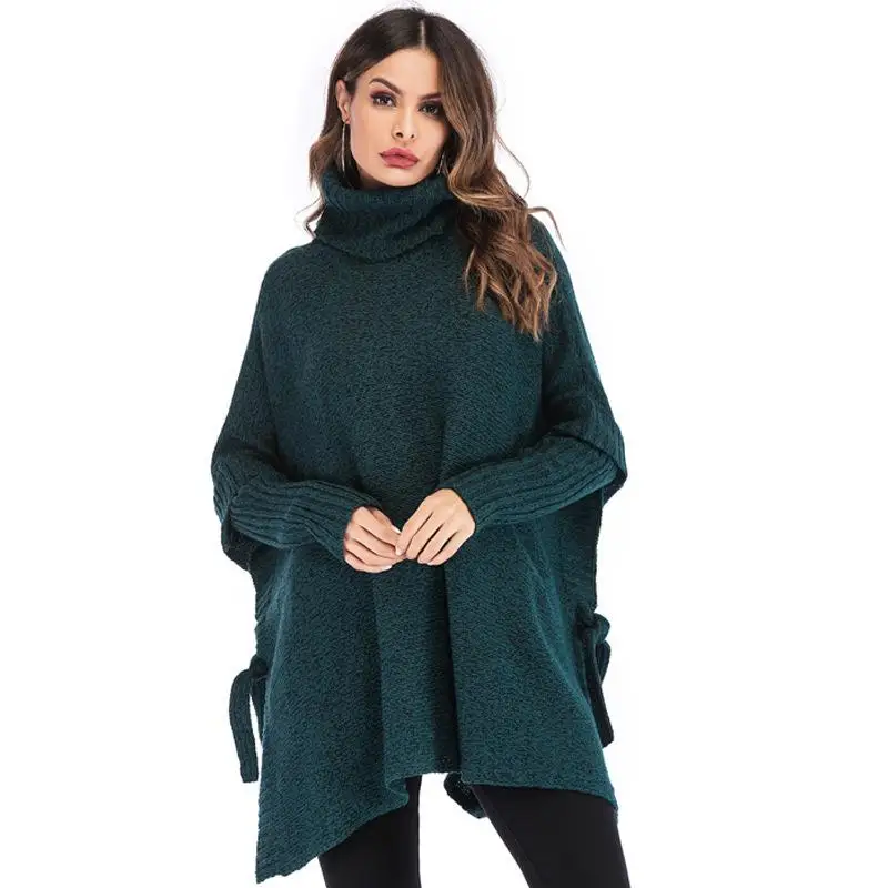 

2023 New plus Size High Ne Loose Women's Knitted Sweater Faionable Commute Sle Long Sve Mid-Length Tee-acetate Fiber