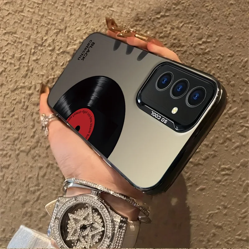 Funda de teléfono con diseño de CD de música creativa para Samsung Galaxy S25 S24 S23 S22 S21 S20 FE Ultra Plus 4G 5G, funda trasera esmerilada anticaída