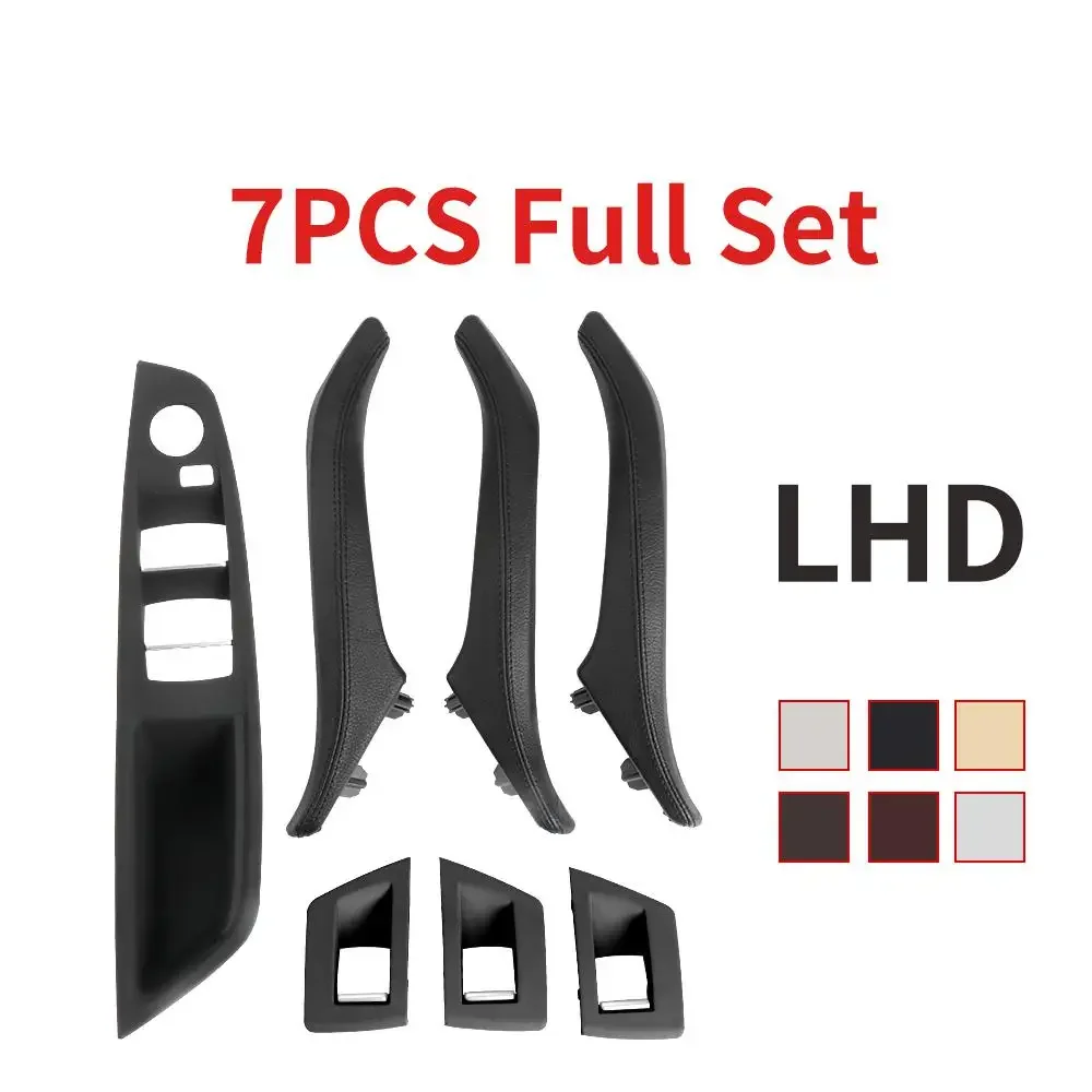 

X-T Left Right Side Driver Cars Interior Leather Door Handles 7PCS Full Set for BMW5 Series F10 F11 51417225866