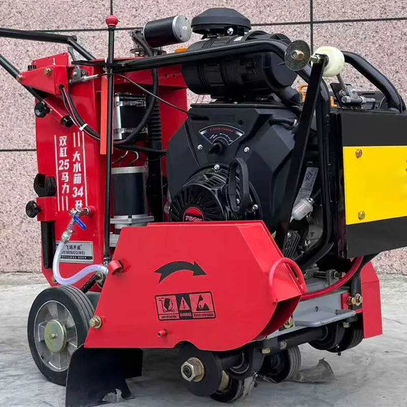 Petrol Concrete Road Cutter 350-500mm Asphalt Cutting Machine with Water Tank Loncin Engine