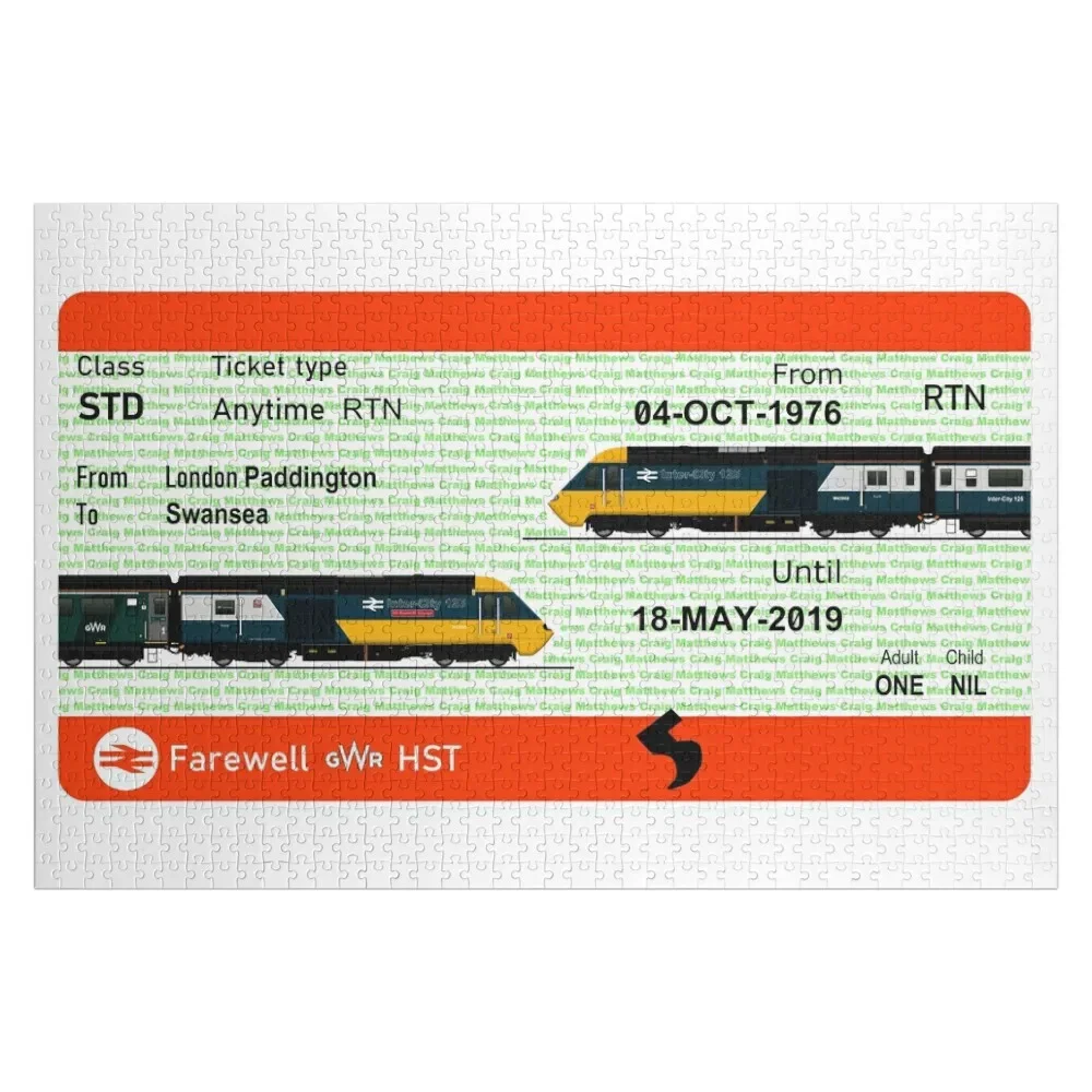 

GWR INTERCITY 125 HST Jigsaw Puzzle Personalised Jigsaw Custom Gift Puzzle