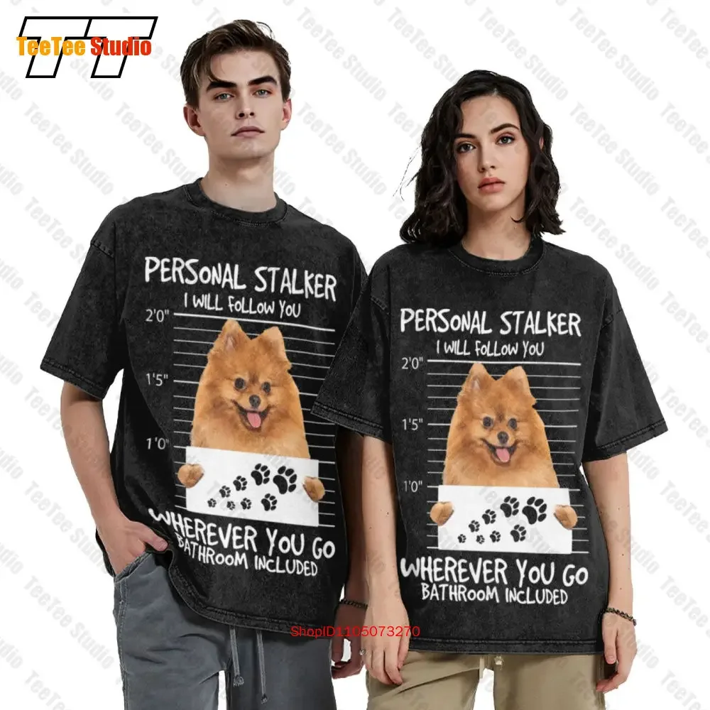 Funny Pomeranian Pom Owner Fur Vintage Oversized T-Shirt COA0