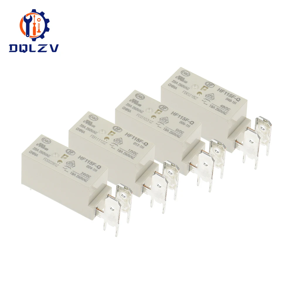 1PCS New HF115F-Q-005-1H HF115F-Q-012-1H HF115F-Q-024-1H HF115F-Q-048-1H HF115F Q 012 024 1H 5V 12V 24V 48V Power Relay