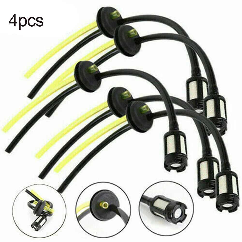 4PCS Petrol  Fuel Hose Pipe With Tank Filter Assembly & Grommet  For Home Garden Tool  String Trimmer Parts Accessory In Stock
