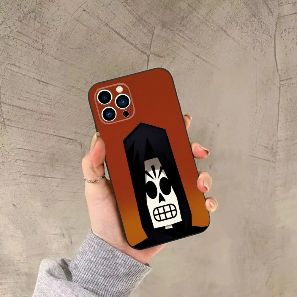 G-Grim Fandango Game Phone Case For iPhone 15,14,13,12,11,Plus,Pro Max,XS,X,XR,SE,Mini,8,7 Soft Silicone Black Cover