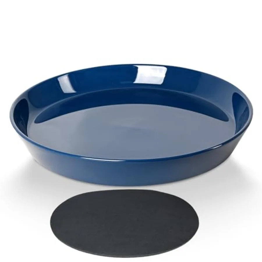 

Набор из 1 прочного керамического поддонов для цветочных горшков (1 глубокий поддон-ловушка для воды) для использования в помещении и на улице, также подходит как купальня для птиц.