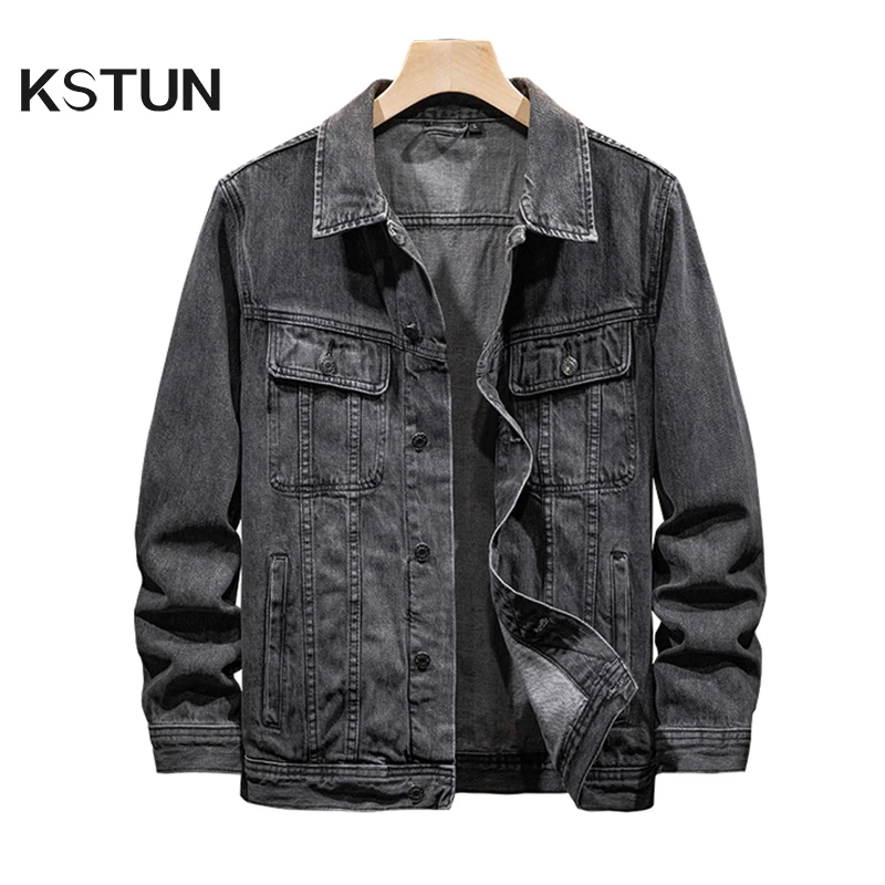 2022 New Spring Autumn Men's Denim Jacket Black Casual Fashion Classic Style Cotton Elasticity Denim Coat Male Brand Clothes