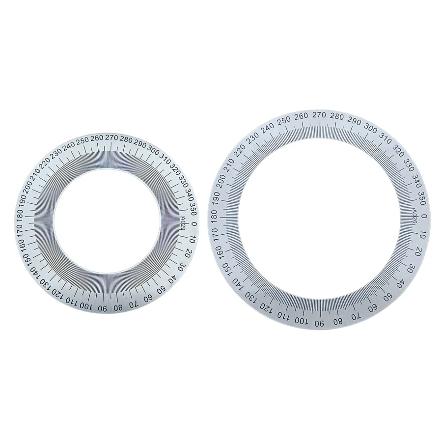 1 Piece Dial Stainless Steel Angle Dial 360 Degree Protractor Round Accessories Measurer Tool Decorative Plate