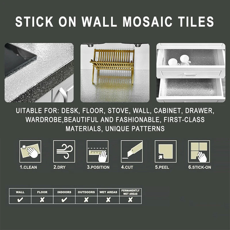 Easily Cuttable Waterproof Kitchen Wall Stickers Made of Tear Resistant Aluminum Foil Perfect for Customization Needs