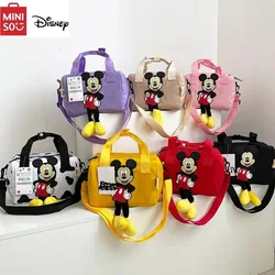 Disney Mickey Mouse Crossbody High-capacity Bowling Bag Fashionable Nylon Bucket Bag Mickey Pattern Cute Shoulder Handbag New