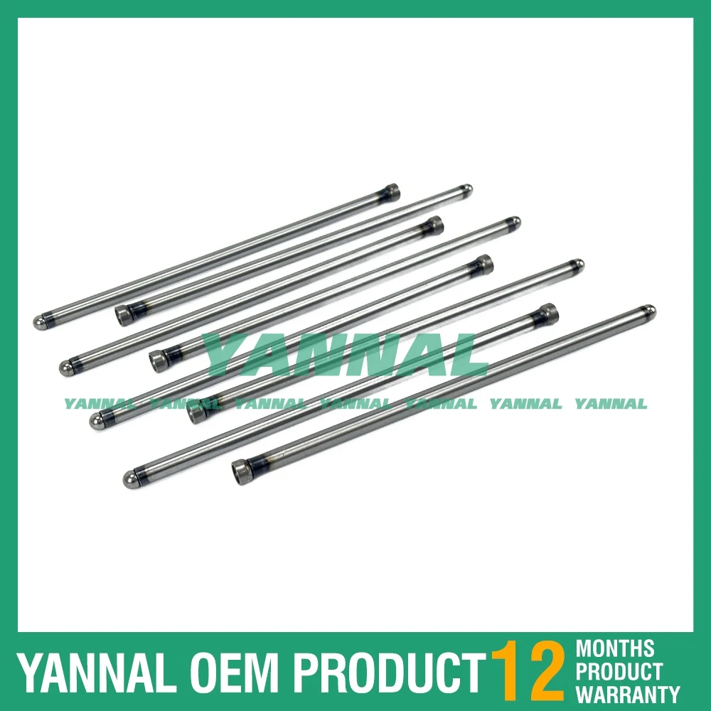8 قطعة 4TNV82 4TNV86 4TNV84 4TNV88 صمام دفع قضيب لأجزاء محرك الديزل يانمار