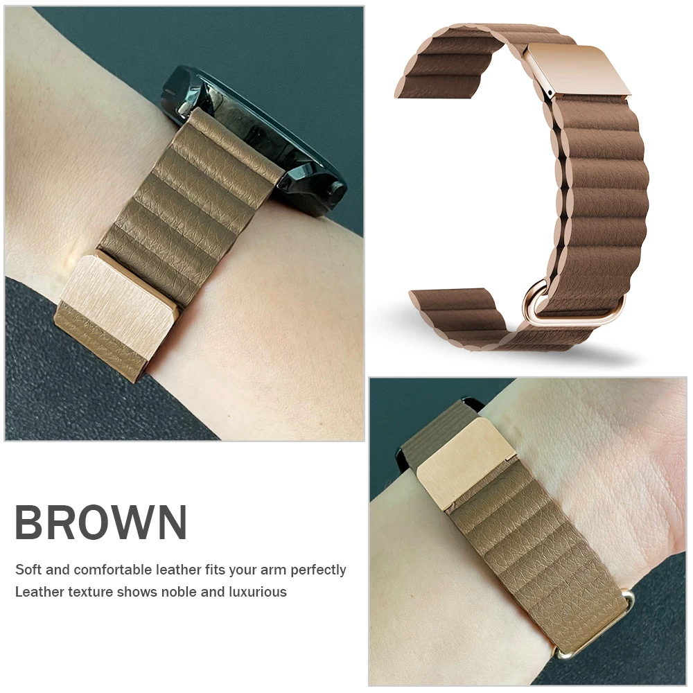 Magnetic Leather Band for HONOR GS3 GS Pro Watchband for HONOR Watch Band ES Magic 2 42mm 46mm Wrist Strap Bracelet 20mm 22mm