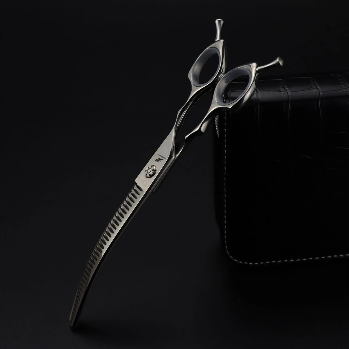 Imagem -04 - Pet Grooming Scissors Curvo Thinning Scissors Bend Down Chunker Dog Beauty Japão 440c 75 Profissional