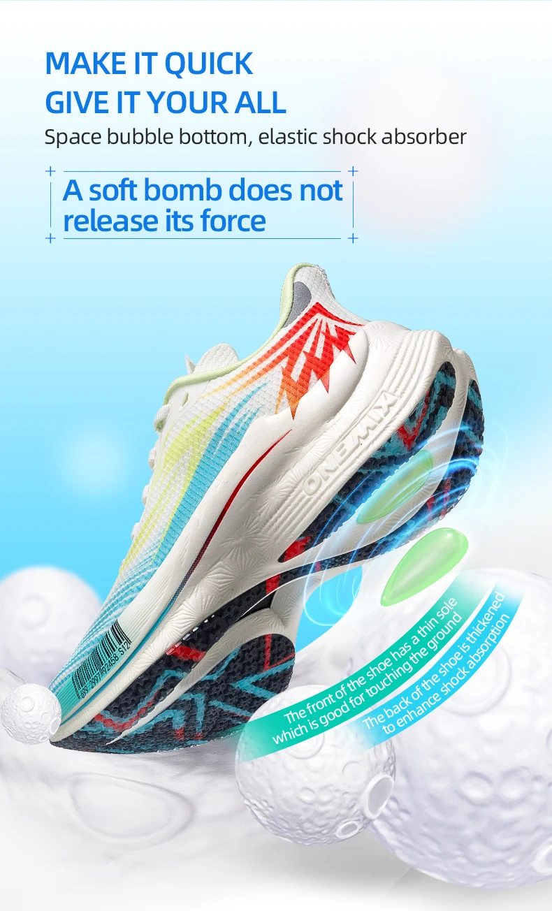 ONEMIX Beam Training Running Shoes for Men And Women Breathable Summer Sport Jogging Shoes Full Sole Nylon Plate for Training