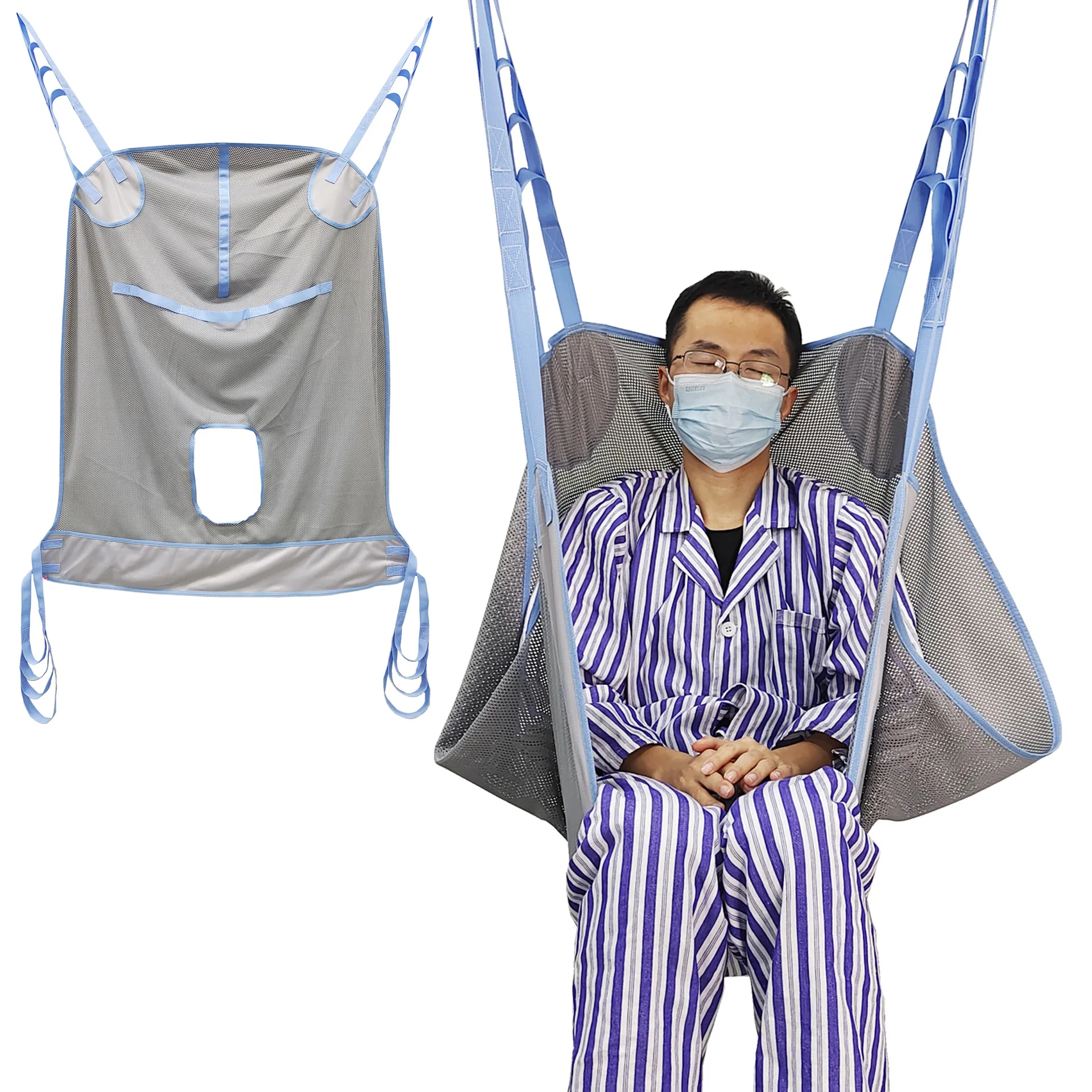 

Patient Lift Walking Sling Full Body Paralyzed Transfer Belt Lift Pelvic Padded Safety Loading Weight Standing Aids Belt