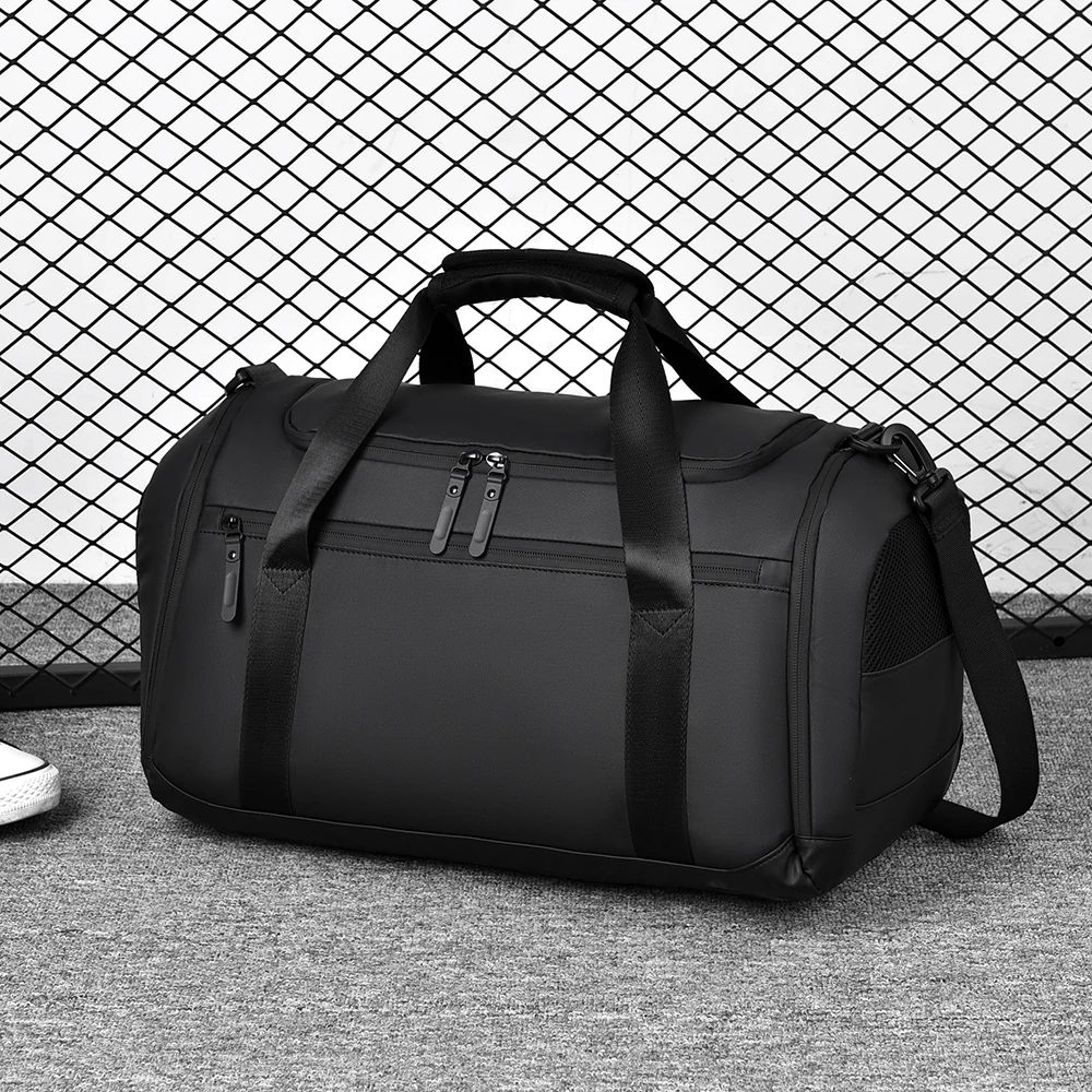 

1PC Men's Travel Shoulder Bag Large Capacity Water-Resistant Sports Luggage Dry/Wet Separation Gym Bag Independent Shoe Compartm