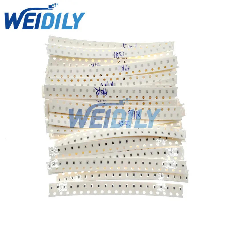 SMD Resistor Kit 1% 1206 0402 0603 0805 1R - 1MR 0R - 10MR Alloy resistance 2512 100% New Chip Resistance Assorted Set