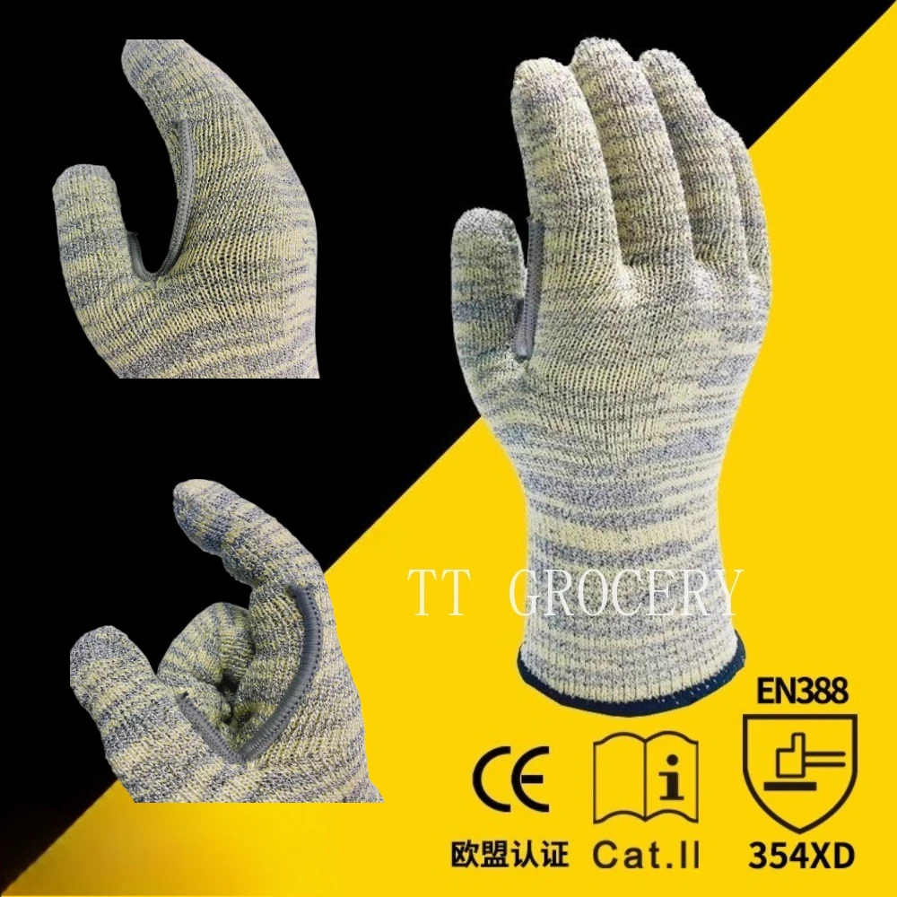

Knitted Heat-Resistant Gloves 150°C Wear-Resistant Cut-Resistant & Tear-Resistant for Gardening Kitchen Work Safety