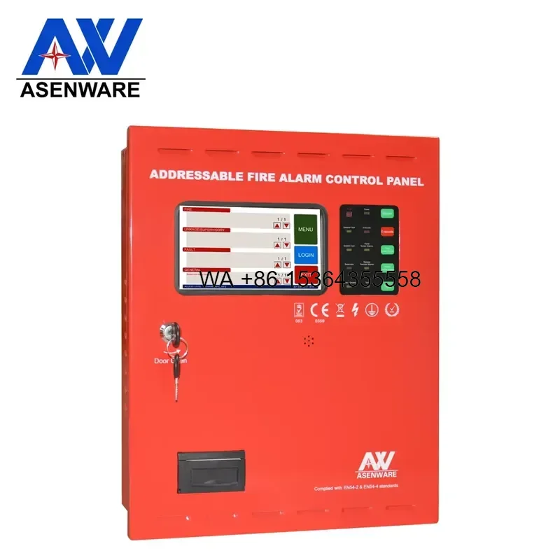 Wmwmnu for Spanish Addressable Fire Alarm Control Panel 1-8 Loops With Touchscreen