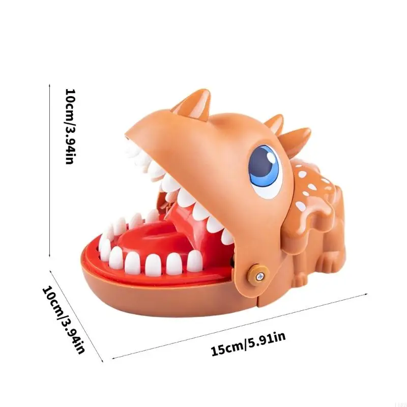 손가락을 물고 공룡 실용 농담 소품 장난감 상호 작용 장난 게임 가족 모임을위한 어린이 성인 엔터테인먼트 l8rb