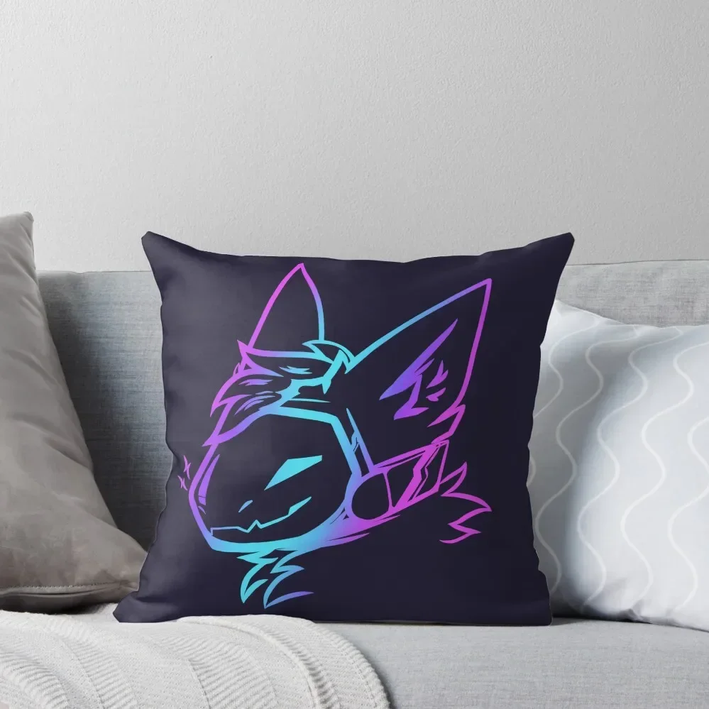 Groovy Protogen bust lineart Throw Pillow Cushion Cover Set Cushions Home Decor pillow