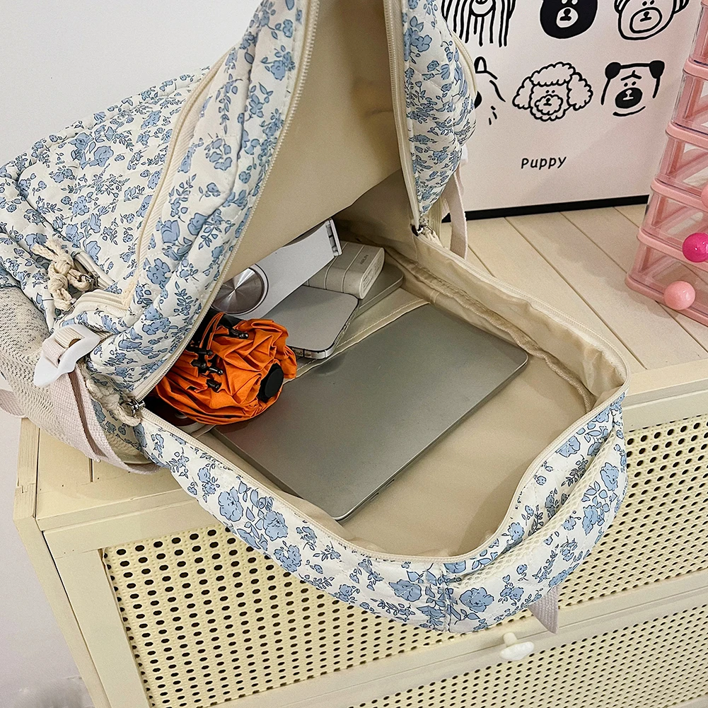 

3 шт./компл. рюкзак с цветочным принтом, сумкой через плечо и небольшим кошельком, студенческая сумка для книг с цветочным принтом, простой рюкзак для начальной и средней школы