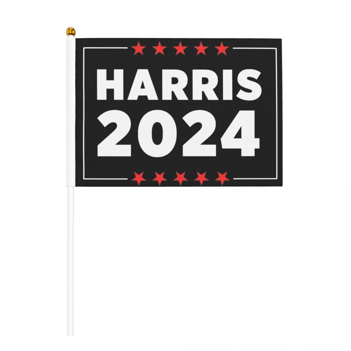 Pack of 10 5.5x8.3 Inch Kamala Harris 2024 President Flags on Stick Joe Biden Handheld Flags Design for Outdoors Activity