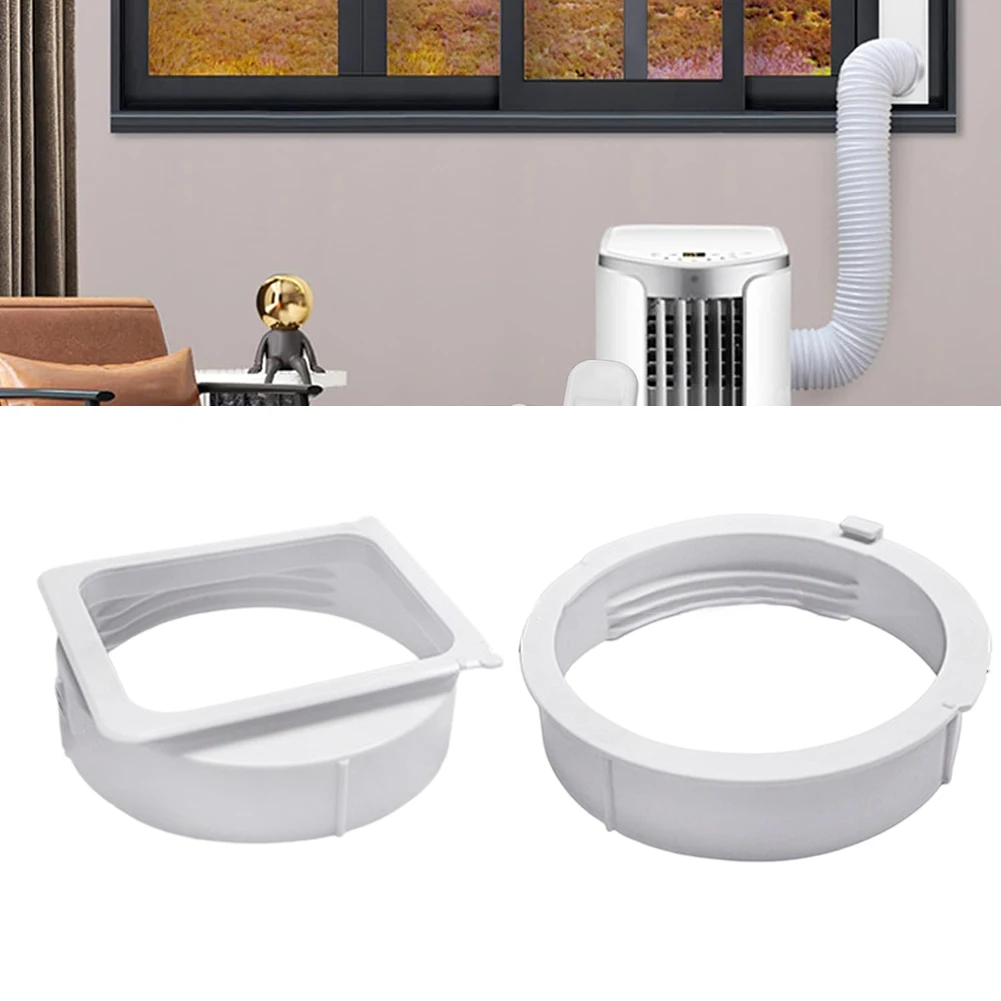 1 Pcs Duct Interface Pipe Hose Connector For Portable Air Conditioner AC Vent Adapter ABS Material White Gray