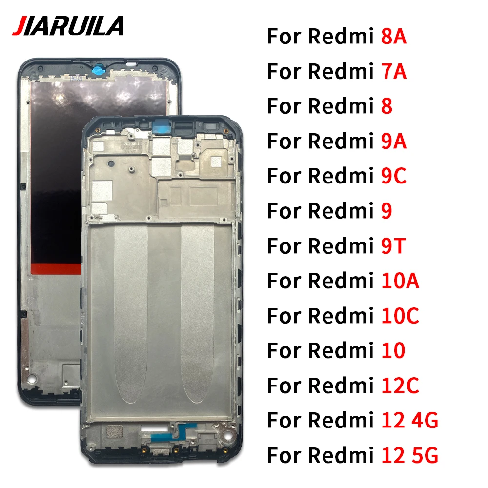 

New Front Frame For Xiaomi Redmi 10 10A 10C 7A 8 8A 9 9A 9C 9T 12 12C 4G 5G Middle Frame Bezel Housing Replacement Parts