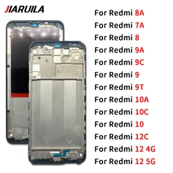 New Front Frame For Xiaomi Redmi 10 10A 10C 7A 8 8A 9 9A 9C 9T 12 12C 4G 5G Middle Frame Bezel Housing Replacement Parts