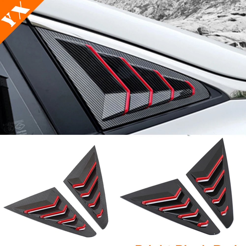 

Carbon Black Look Garnish Car Shutters Cover rear Window Louver Side Vent Trim Moulding For MG GT Accessories 2022-2024