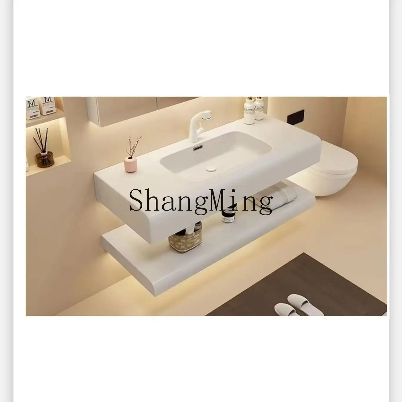 FG domestic countertop integrated washbasin bathroom single basin household wall wash basin