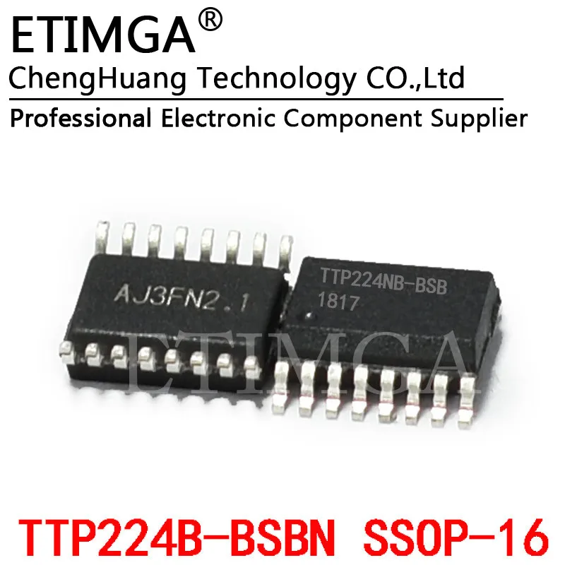 Original TTP224B-BSBN TTP224 SSOP-16 4-button touch detection chip